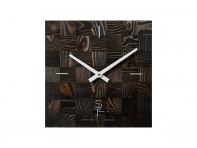 Часы настенные SLT 5195 CHESS BLACK WOOD в Карасуке - karasuk.mebel-nsk.ru | фото