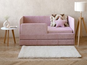 Диван-кровать Happy (розовый) в Карасуке - karasuk.mebel-nsk.ru | фото