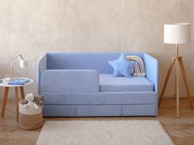 Диван-кровать Happy (васильковый) в Карасуке - karasuk.mebel-nsk.ru | фото