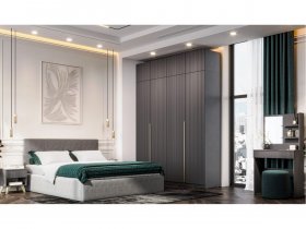 Гардеробная Эккервуд (графит) в Карасуке - karasuk.mebel-nsk.ru | фото