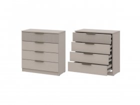 Комод 4 ящика (ЛДСП/МДФ) Эккервуд (меланж) в Карасуке - karasuk.mebel-nsk.ru | фото