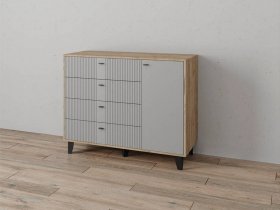 Комод «Катрин-13» (дуб крафт серый/серый) в Карасуке - karasuk.mebel-nsk.ru | фото