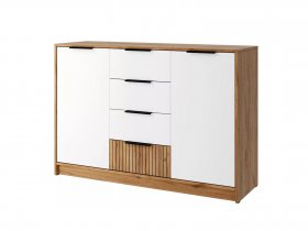 Комод КМ-002 Ивис (дуб крафт золотой/белый) в Карасуке - karasuk.mebel-nsk.ru | фото