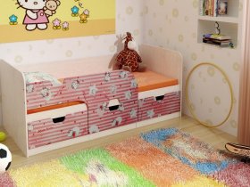 Кровать детская с ящиками 1,86 Минима Hello Kitty в Карасуке - karasuk.mebel-nsk.ru | фото