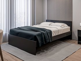 Кровать двуспальная 1,4м Бруклин СБ-3353 (диамант серый) в Карасуке - karasuk.mebel-nsk.ru | фото