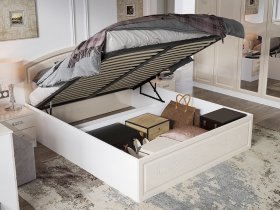 Кровать двуспальная 1,6 м Венеция КРМП-160 с подъемным механизмом в Карасуке - karasuk.mebel-nsk.ru | фото