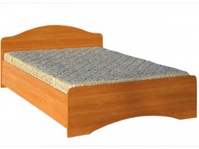 Кровать двуспальная 1,6м-1 (круглая спинка) в Карасуке - karasuk.mebel-nsk.ru | фото