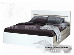 Кровать двуспальная 1,6 м  Наоми КР-11 в Карасуке - karasuk.mebel-nsk.ru | фото