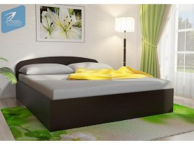 Кровать двуспальная 1,6м с подъем. мех. (венге) в Карасуке - karasuk.mebel-nsk.ru | фото