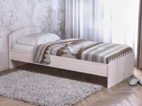 Кровать односпальная 80 с низкой спинкой (ясень шимо светлый) в Карасуке - karasuk.mebel-nsk.ru | фото