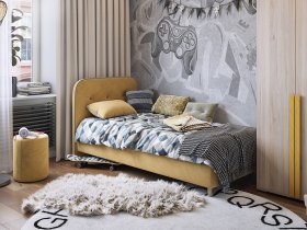 Кровать односпальная Лео 0,9 м в Карасуке - karasuk.mebel-nsk.ru | фото