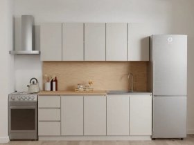 Кухонный гарнитур Мори 2,0 м (сатин) в Карасуке - karasuk.mebel-nsk.ru | фото
