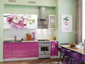 Кухонный гарнитур Орхидея (сиреневый) в Карасуке - karasuk.mebel-nsk.ru | фото