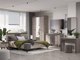 Модульная спальня Кассандра (дуб смоки/MF14) в Карасуке - karasuk.mebel-nsk.ru | фото