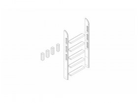 Пакет №10 Прямая лестница и опоры для двухъярусной кровати Соня в Карасуке - karasuk.mebel-nsk.ru | фото