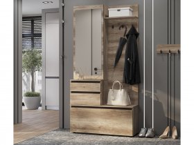 Прихожая ПР-04 Энигма (венге/дуб каньон) в Карасуке - karasuk.mebel-nsk.ru | фото