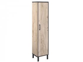Шкаф-пенал Шк031.0 Гермес лофт (дуб крафт серый) в Карасуке - karasuk.mebel-nsk.ru | фото
