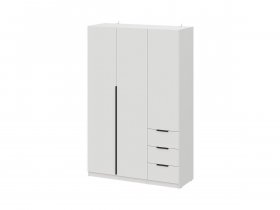 Шкаф трехстворчатый с ящиками ШК-22 (белый) в Карасуке - karasuk.mebel-nsk.ru | фото