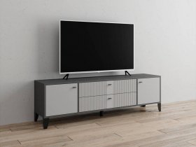 Тумба под ТВ Парус-10 (графит/светло-серый) в Карасуке - karasuk.mebel-nsk.ru | фото
