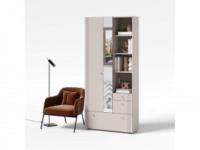 Вешалка с зеркалом ВШ1 Одетта (дуб эндгрей/меланж) в Карасуке - karasuk.mebel-nsk.ru | фото